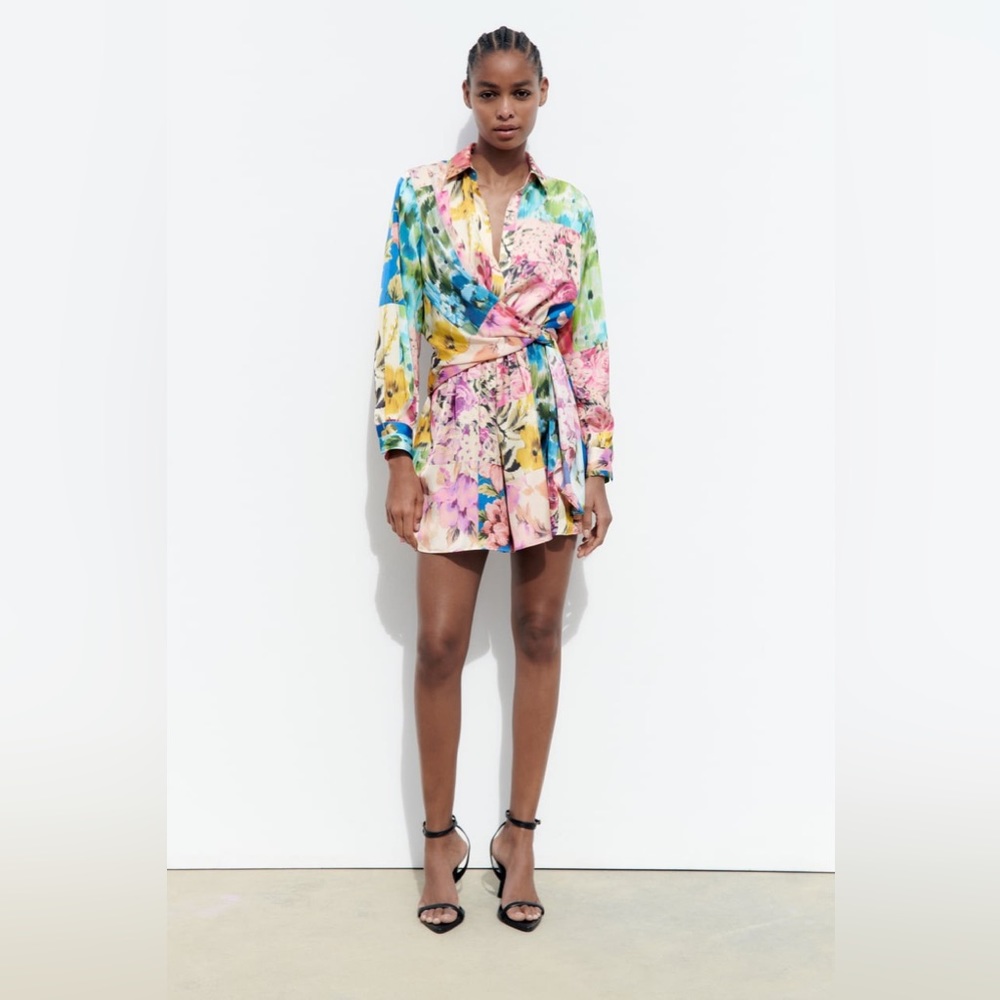 Zara Patchwork Romper 6
